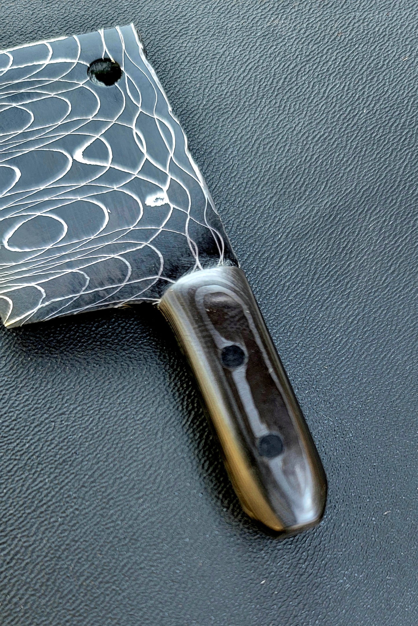 Custom Mini Cleaver HHH Damascus