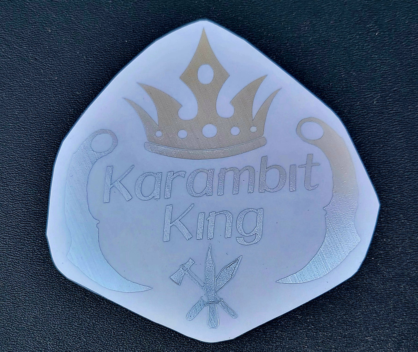 Karambit King Silver Vinyl decals