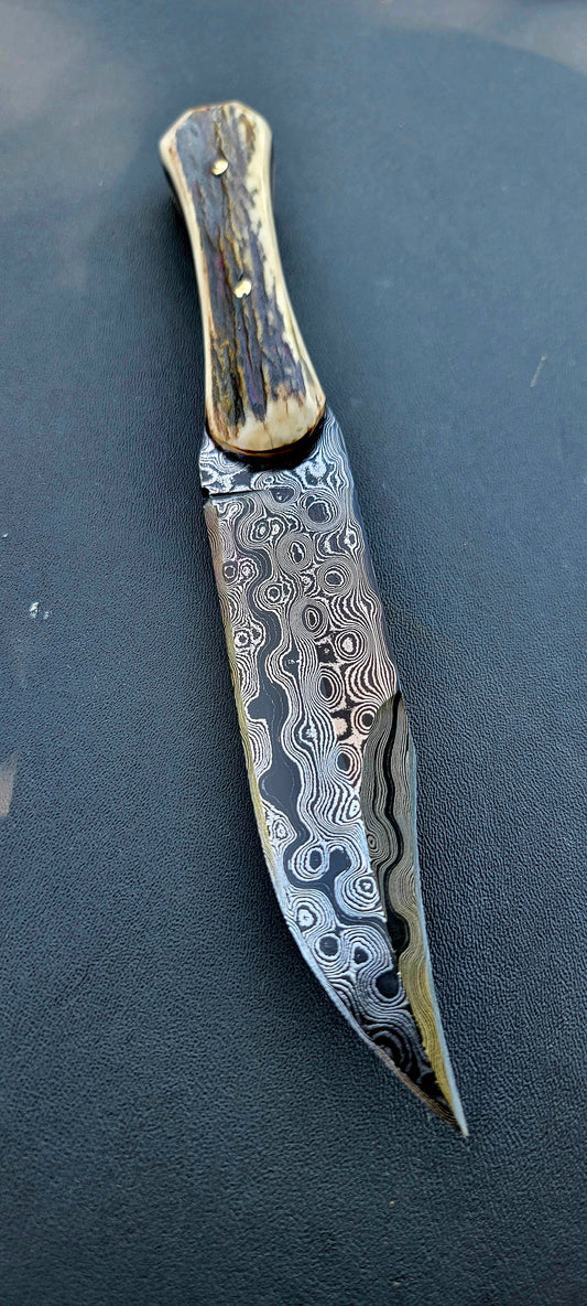 Custom Damascus Vest Bowie