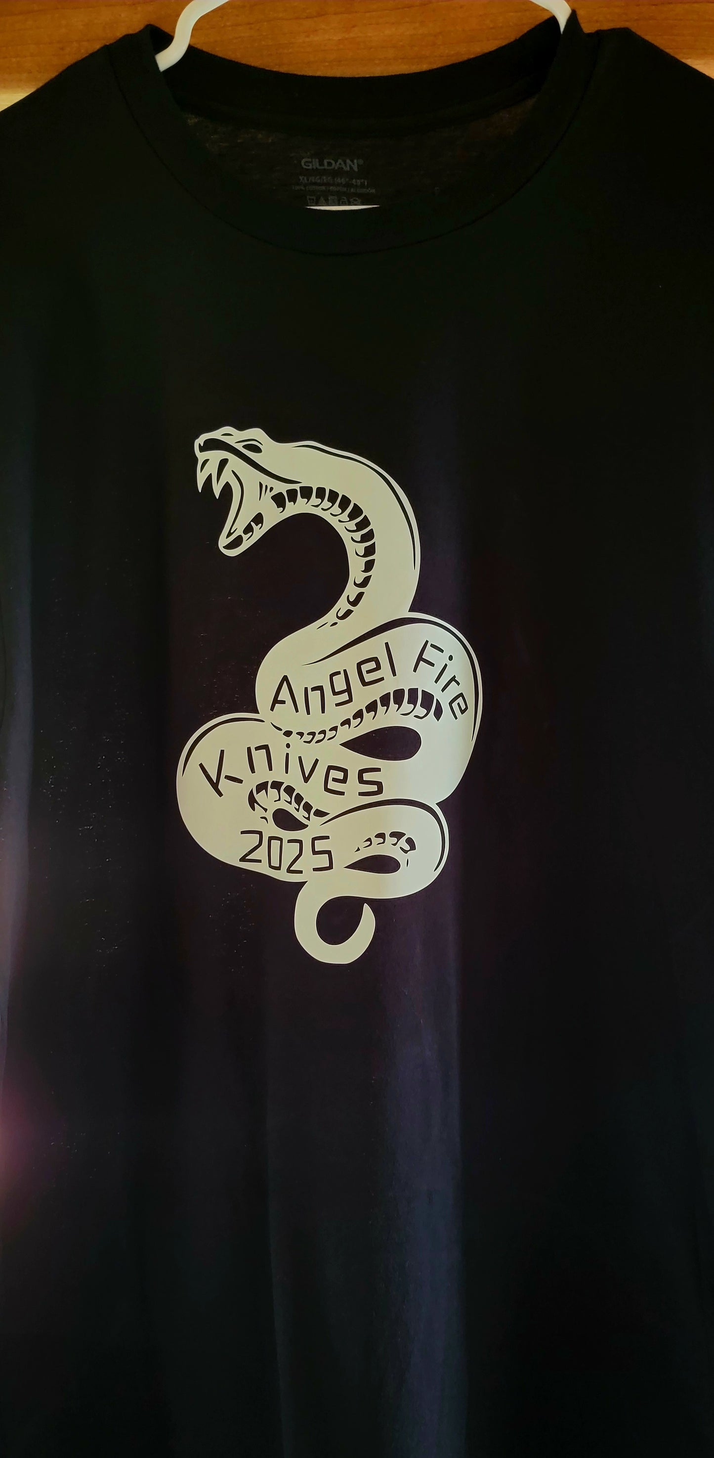 Angel Fire Knives 25th Anniversary year of the snake t-shirt