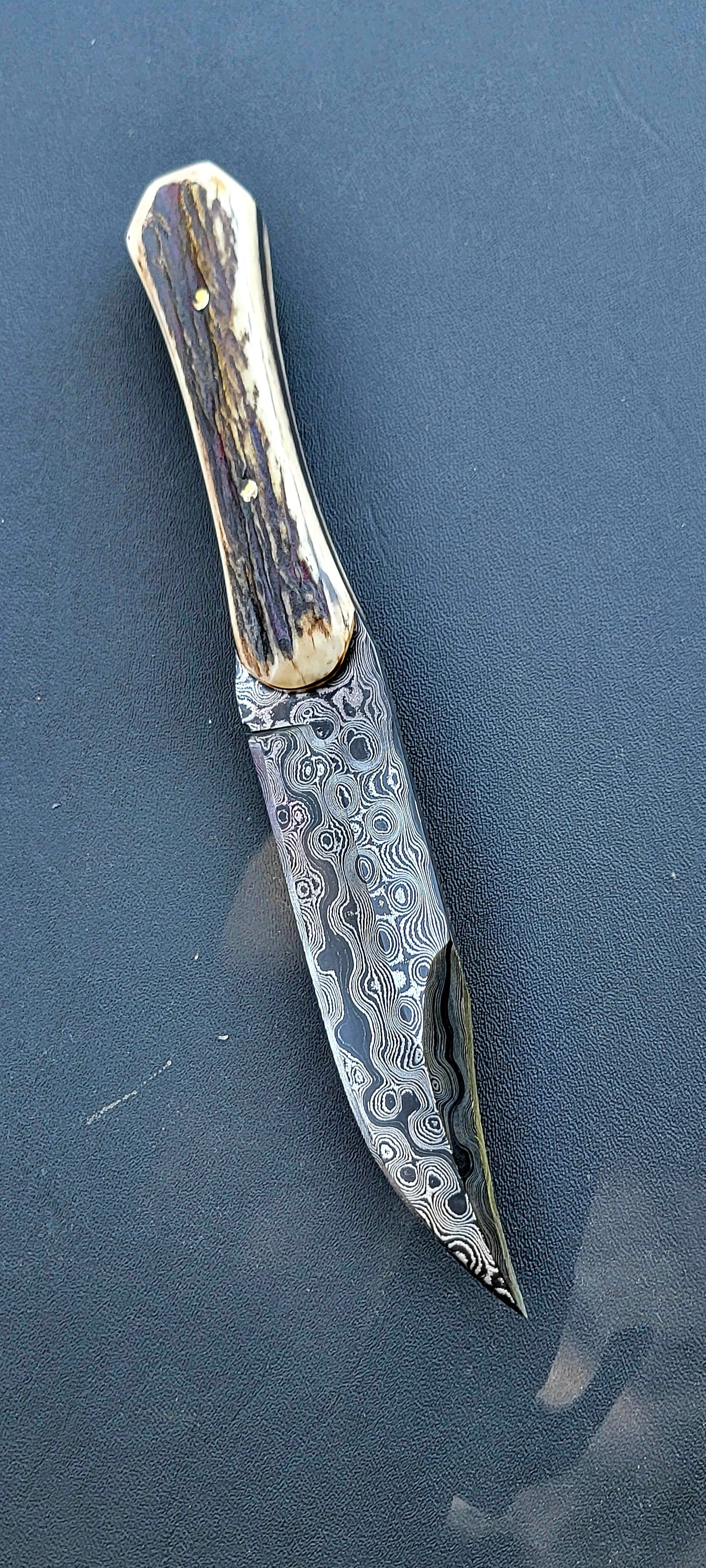 Custom Damascus Vest Bowie