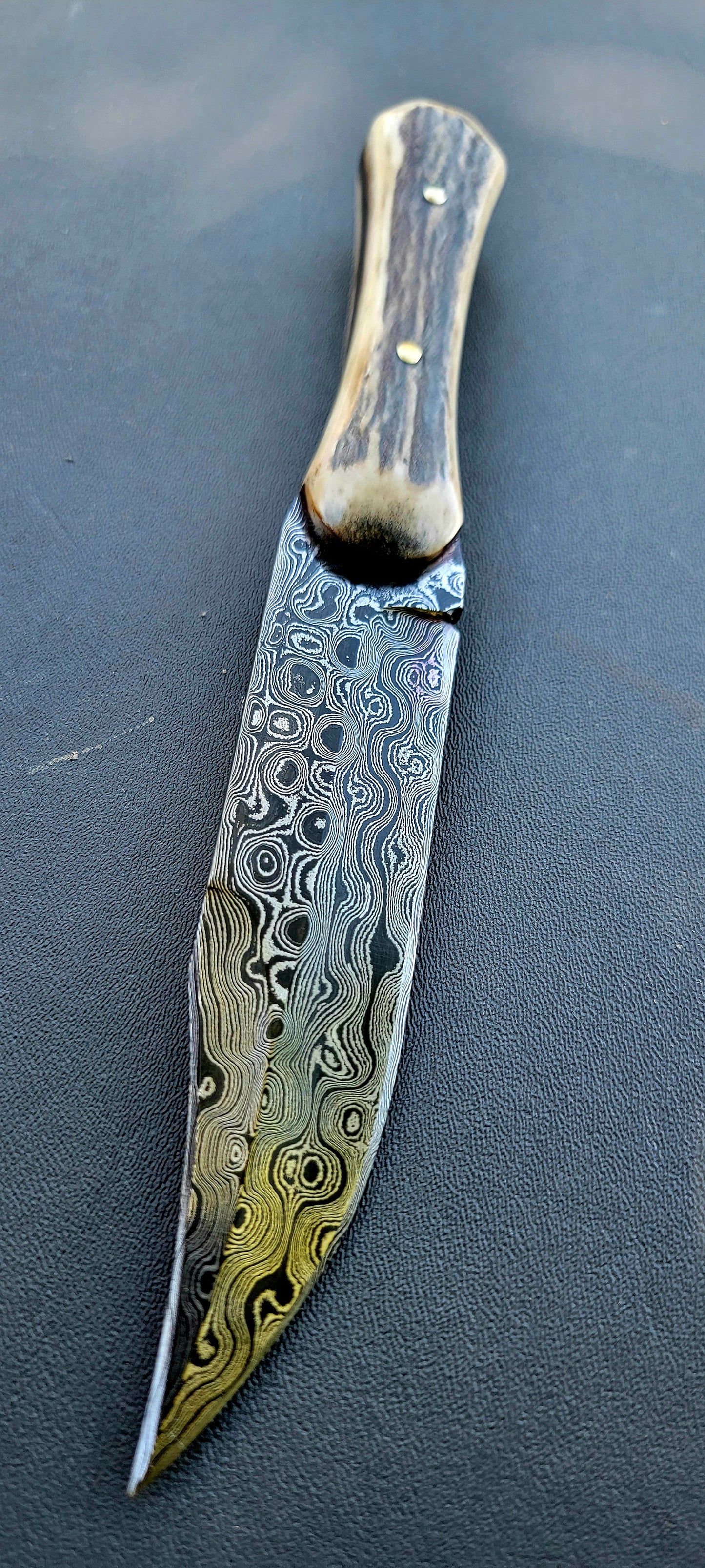 Custom Damascus Vest Bowie