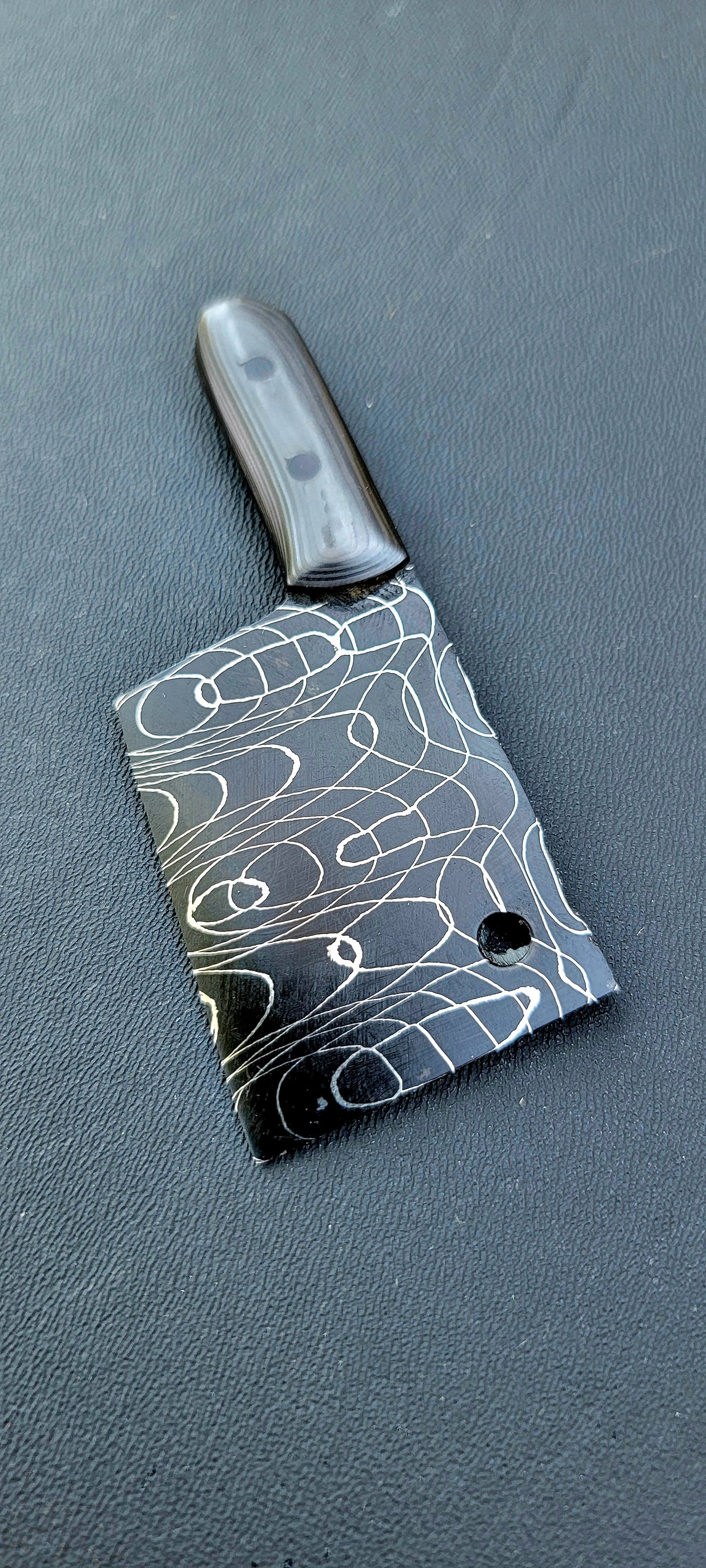 Custom Mini Cleaver HHH Damascus