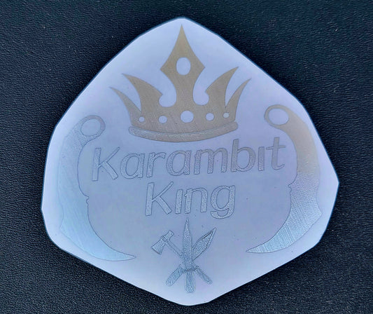Karambit King Silver Vinyl decals